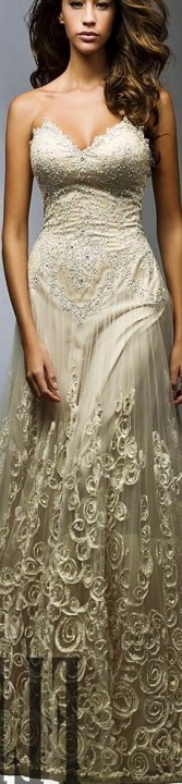 Evening Gowns and Strapless Sweetheart Wedding Dress M-1728