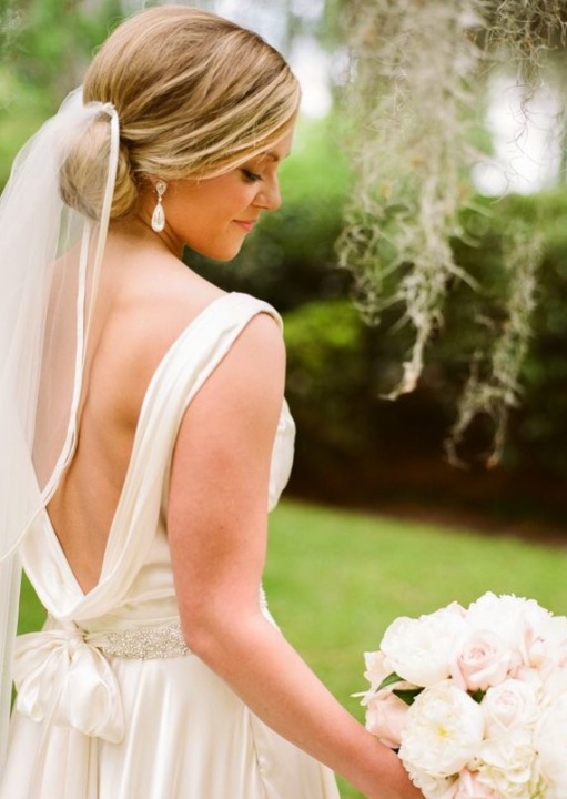 Backless, Lace Back, V Back, Back Details and A-Line Wedding Dress M-1830