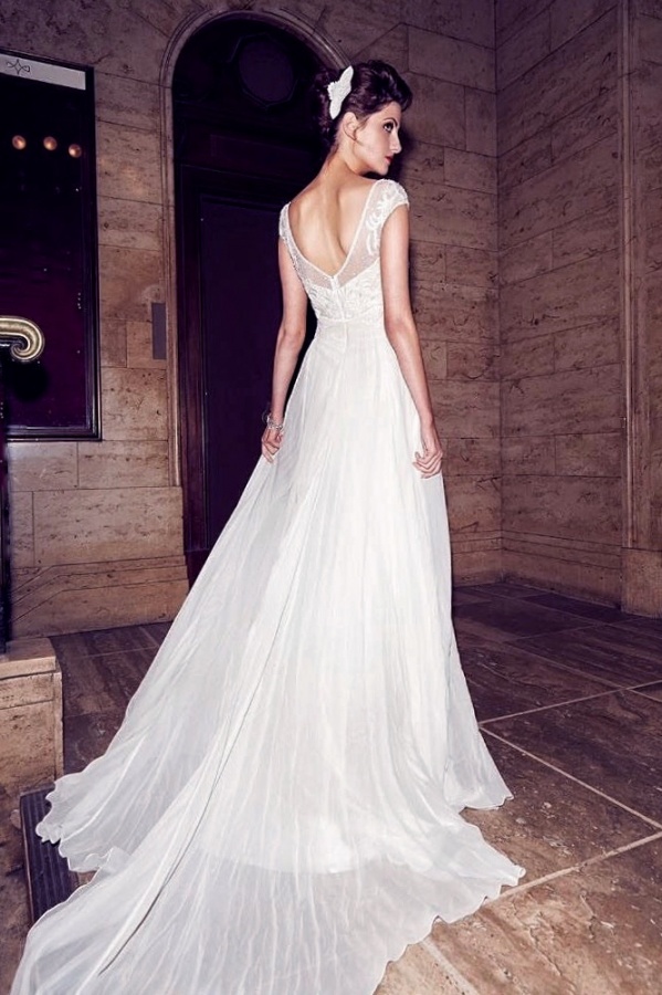 A-Line and Chiffon Wedding Dress M-2050
