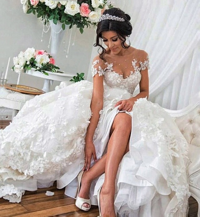 Illusion - Sheer Wedding Dress M-2072