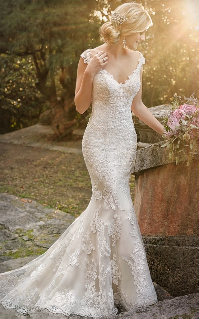 Sweetheart, Lace and 2016 Wedding Dress M-2117