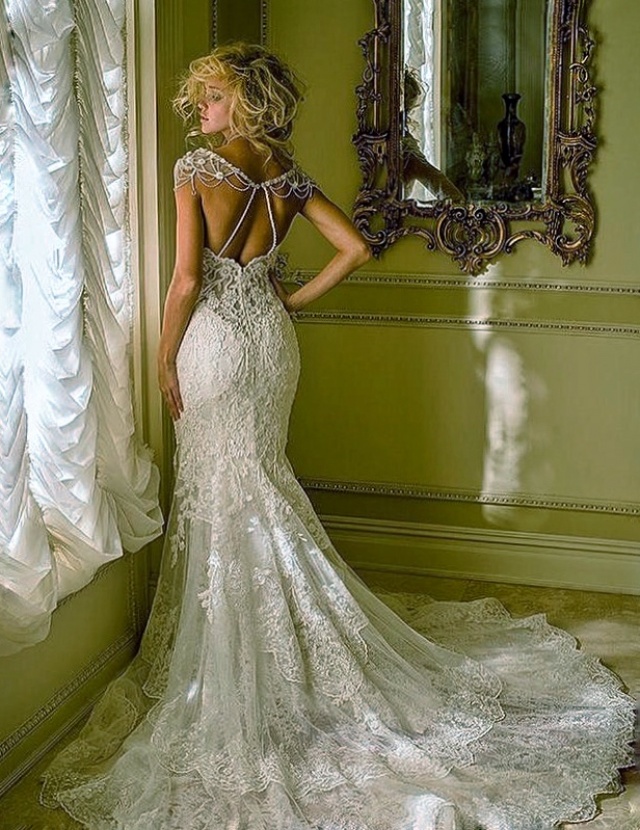 Mermaid and Lace Wedding Dress M-2144