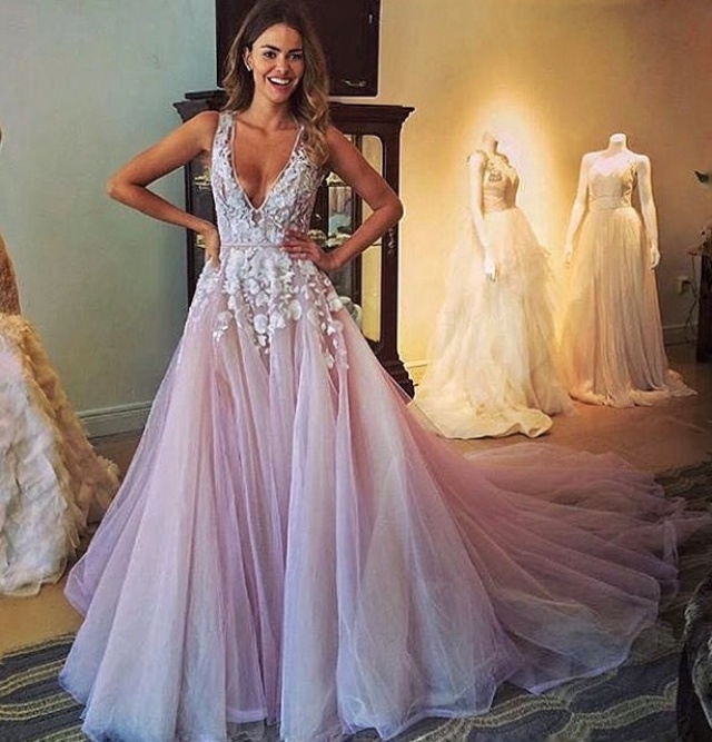 A-Line and Tulle Wedding Dress M-2148