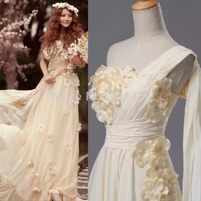 Sheath, One Shoulder and Evening Gowns Wedding Dress M-1146