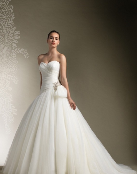 A-Line, Strapless Sweetheart and Say Yes to This Wedding Dress Wedding Dress M-385
