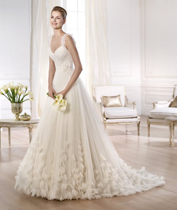 A-Line and Sweetheart Wedding Dress M-593