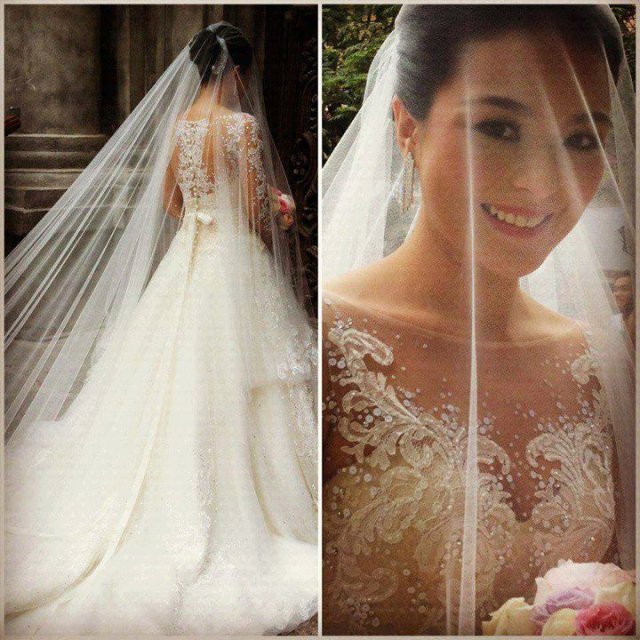 Ball Gown, Illusion - Sheer and Say Yes To The Dress Wedding Dress M-597
