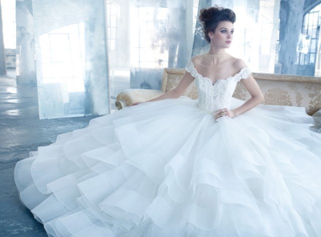 Ball Gown and Sweetheart Wedding Dress M-646