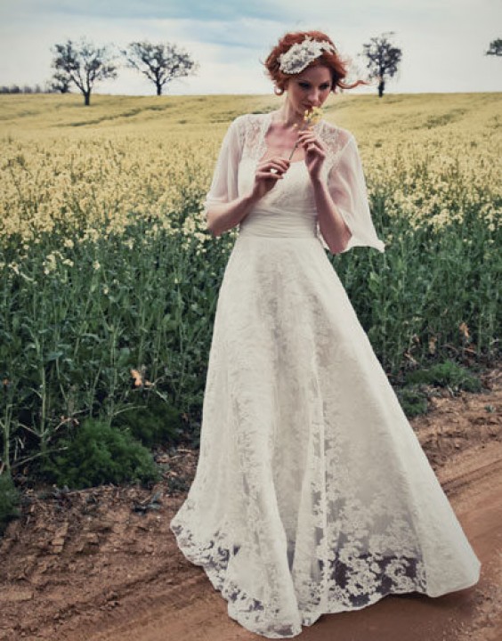 A-Linie, Trägerloser Ausschnitt und Klassische, Vintage Inspiriert Brautkleid M-1137